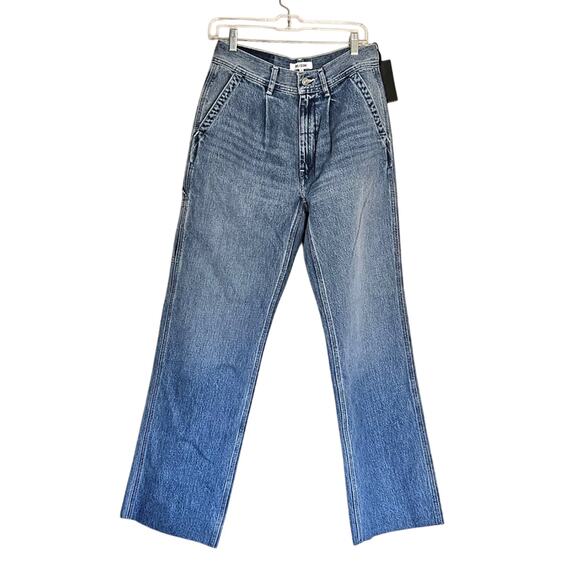 RE/DONE Utility Loose Straight-Leg Jeans Raw Hem - Vintage Fade - sz 26 NWT - Picture 2 of 12